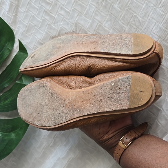 TAN LEATHER FLATS BY MERCEDES CASTILLO SIZE 8 Comfort Minimalist - Picture 5 of 6